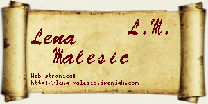 Lena Malešić vizit kartica